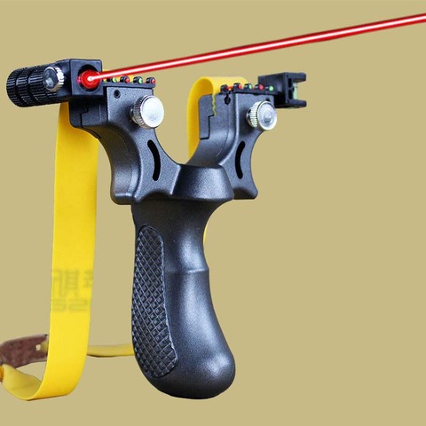 Boy toys Outdoor Sports Hunting Using High Power Slingshot Laser Aiming Slingshot Equipped With Level Instrument For   Catapult ► Photo 1/6