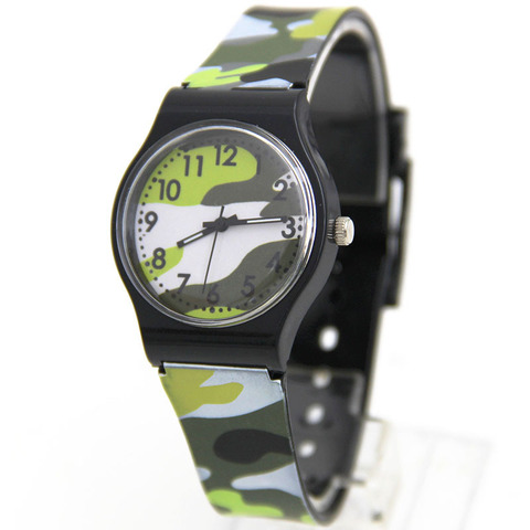 Navy Blue Military Camouflage Watch Children Silicone Watch Cartoon Quartz Kids Watches Boys Gift Relogio Watch for Children ► Photo 1/6