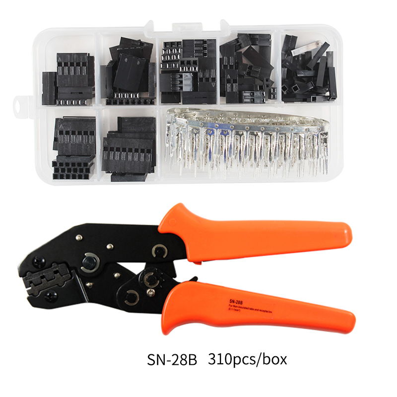 SN-28B+770Pcs Dupont Crimping Tool Pliers Terminal Ferrule Crimper Wire Set C# 