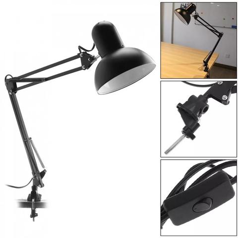 Home Desk Lamp Flexible Swing Arm E27 Desk Light Bracket with Rotatable Table Lamp Head and Clamp Mount Support for Office Study ► Photo 1/6