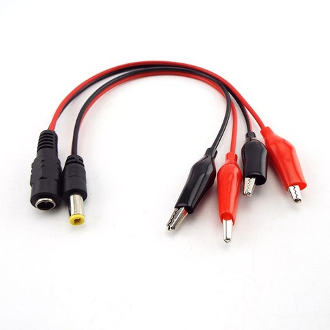 5.5MM 2.1MM Alligator Clip DC Power male female test lead Cable Crocodile Wire Connector To Male 25cm ► Photo 1/4