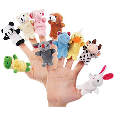 10PCS Christmas Birthday Gift Cute Cartoon Biological Animal Finger Puppet Plush Toys Child Baby Favor Dolls Toys for Children ► Photo 1/6