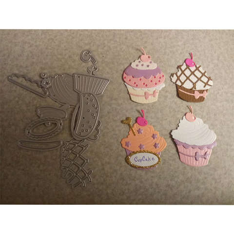 14ps Cute Delicious Cake Cup Metal Cutting Dies For DIY Scrapbooking Embossing Paper Card Photo Album Making Craft 2022 New ► Photo 1/3