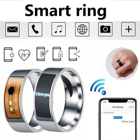 Magic NFC Stainless Steel Phone Chip Dripping Oil Dual Dragon Pattern Smart Ring for Android Windows phones with functional Gift ► Photo 1/6