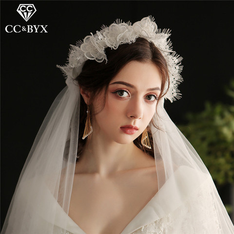 CC Veil Wedding Hair Accessories For Bridal Women Hairband Two Layer 100%  Handmade Lace Luxury Marriage Accessories Veils V647 - Price history &  Review | AliExpress Seller - CC Jewellery Wedding Accessory Store |  
