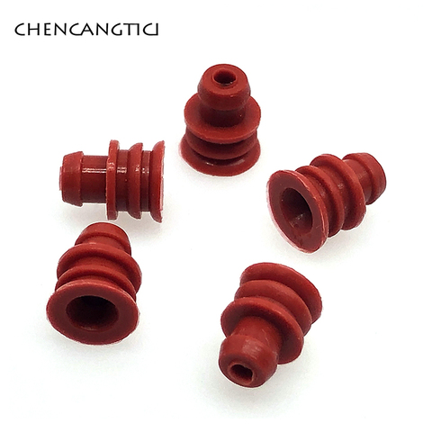 100 Pcs Automotive Connector Waterproof Rubber Seal Red Super Sealed Wire Seals For 3.5 MM Auto Connector ► Photo 1/4