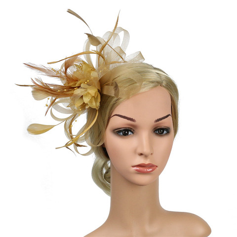 Feather Headdress Women Fascinators Clip Ladies Day Races Wedding Party Bridal Tiara ► Photo 1/6