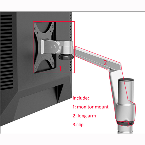 aluminum foldable dual arm monitor mount accessory extension arm  long arm for OA-7/OA-7x/OA-3/OA-8z/OA-4s/OA-3S Monitor arm par ► Photo 1/2