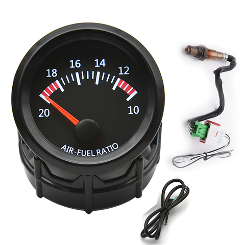 Car 52MM Air Fuel Ratio Gauge 12V Racing Air Fuel Meter Indicator with Narrow O2 Oxygen Sensor 0258006028 52MM Gauge Pod CUp ► Photo 1/6