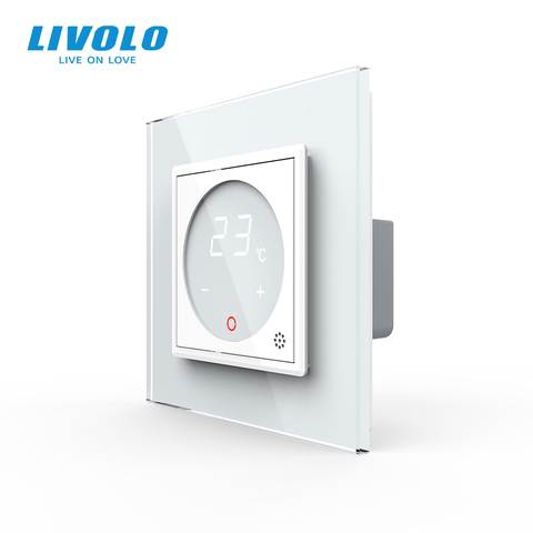 Livolo Smart Thermostat  EU Standard  Temperature Control, floor heating thermostat ,4 colors Crystal Glass Panel , AC 110-250V ► Photo 1/6