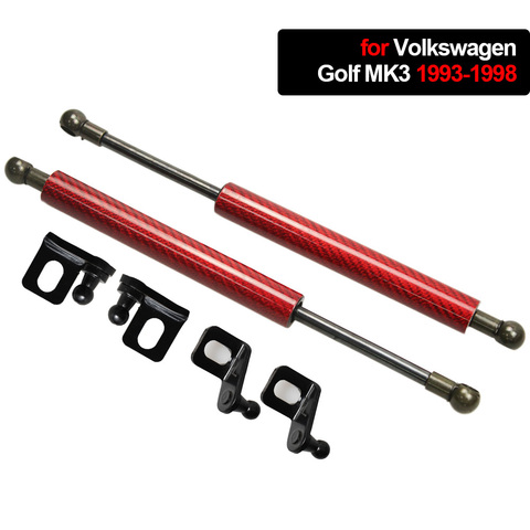 for Volkswagen Golf MK3 1993-1998 2x Front Hood Bonnet Modify Gas Struts Carbon Fiber Lift Support Shock damper ► Photo 1/6