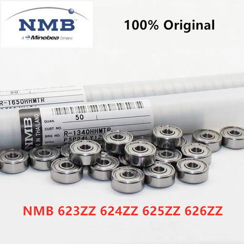 50pcs NMB Minebea high speed bearing 623ZZ 3x10x4 mm R-1030ZZ 624ZZ 4x13x5 R-1340HH 625ZZ 5x15x6 R-1650HH 626ZZ 6x19x6 R-1960ZZ ► Photo 1/6