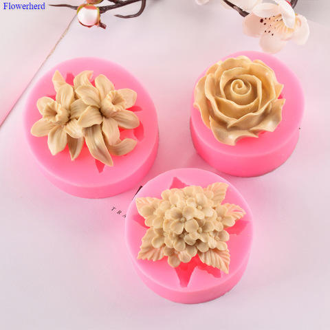 3D Rose Flower Silicone Fondant Mold Cake Decor Chocolate Mould DIY Tool