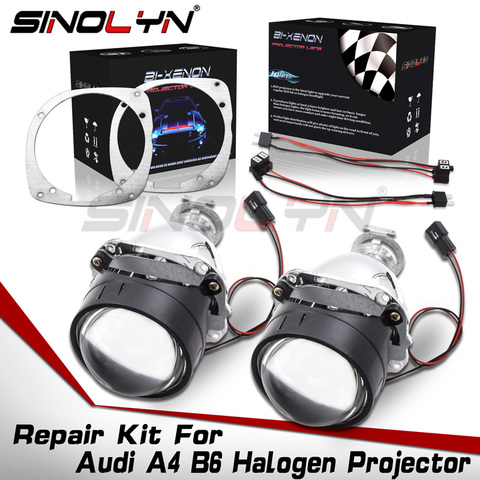 Bi-xenon HID Projector Full Kit For Audi A4 B6 8E 01-04 Halogen Xenon Headlight Lenses 2.5 WST 8.0 Lens Car Accessories Retrofit ► Photo 1/6