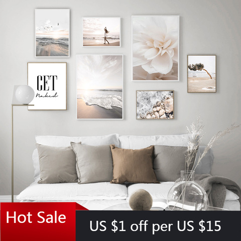 Price History Review On Sea Beach Flower Tree Stone Girl Seascape Wall Art Canvas Painting Nordic Prints Wall Decor Picture Posters Aesthetic Room Decor Aliexpress Seller Artroom Store Alitools Io