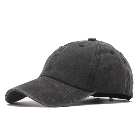 High quality Washed Cotton Adjustable Solid color Baseball Cap Unisex couple cap Fashion Leisure dad Hat Snapback cap ► Photo 1/6