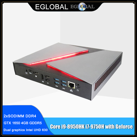 Mini Gaming Pc- Intel Core I9 I7-9750h, I5-9300h Gtx 1650 2*ddr4