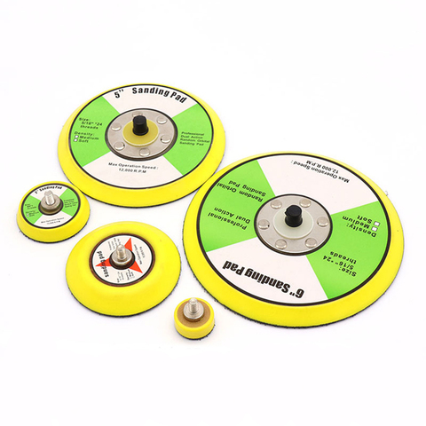 1'' - 6'' Sanding Disc Backing Pads Hook and Loop M6 5/16 Thread for Air Sander ► Photo 1/5