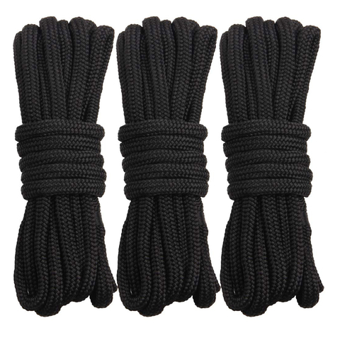 Double Braided Nylon Black DockLine Boat Dock Line Mooring Rope Anchor Rope Ultra Strong Dock Lines 16.5 Feet 25 Feet 50 Feet ► Photo 1/6