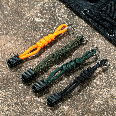 MKENDN NEW Handmade Multifunction 7-core Umbrella Rope Weaving Keychain Lanyard Anti-drop Rope Pull Tab For Flashlight Knife ► Photo 1/6