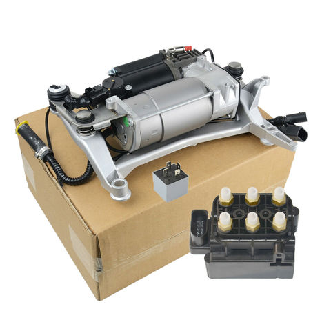 AP01 Air Suspension Compressor & Bracket & Solenoid for Porsche Cayenne 955 VW Touareg 7L0616007A 7L0616007B 7L0616007C 7L061600 ► Photo 1/5