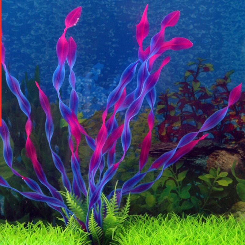 Artificial Water Plant Grass Decor Ornament For Fish Tank Aquarium 