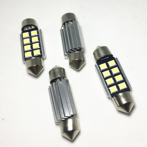 4pcs car Festoon 31mm 36mm 39mm 41mm  8 smd LED ERROR FREE 5630 5730 CANbus C5W led interior reading white ice blue  dome lamps ► Photo 1/6