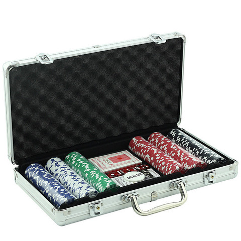300/500 Pieces Chips Set with Aluminum Box Round Plastic Chips Casino Poker Game Baccarat Counting Accessories Entertainment Toy ► Photo 1/6