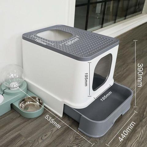 Top Entry Cat Litter Box for pet Large Capacity cat Toilet Tray Closed Splash Drawer Style Tray Toilet Bedding Training New 2022 ► Photo 1/6