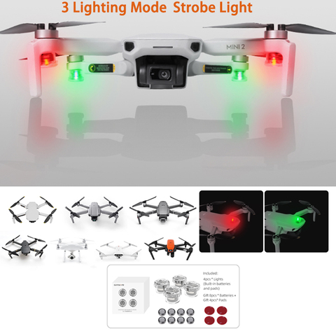 Drone Flash Strobe Lamp Night Flight Light For DJI Mavic Air 2  Mavic Mini  2 Phantom 4 FIMI X8 SE Drone Accessories ► Photo 1/6