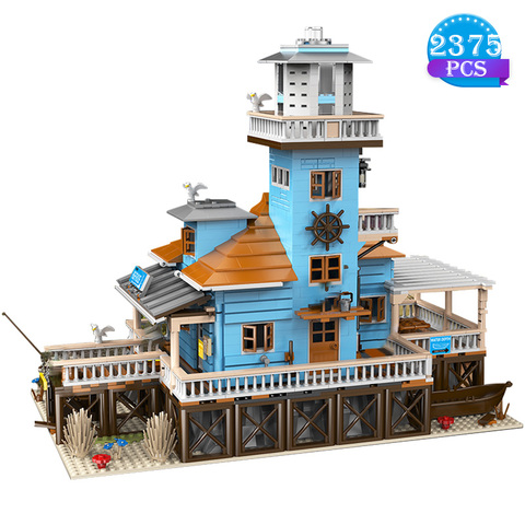 Technic Ideas Architecture Series Fisherman's Hut Lighthouse Fishing House Scene Model Building Block Toys Adult Birthday Gifts ► Photo 1/1