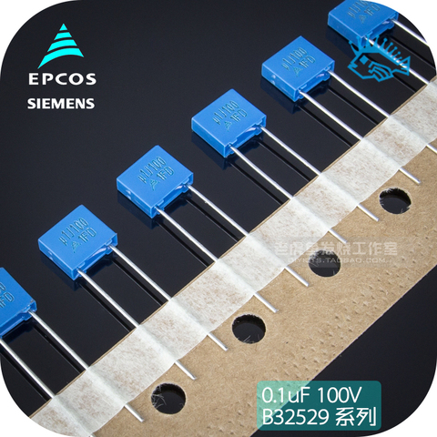 10pcs/100pcs 0.1UF 100V 104J brand new original EPCOS non-polar film capacitor ► Photo 1/3