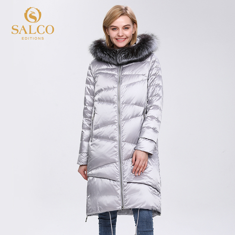 SALCO Free shipping The latest big-zipped pearl-cotton winter warm coat 2022 high-end real fur coat ► Photo 1/6