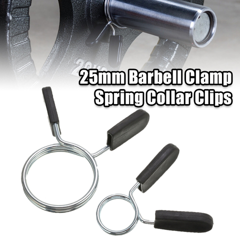 1 Pair 50mm Barbell Clamp Spring Collar Clips Gym Weight Dumbbell Lock Barbell Lock Fitness Gym Weight Lifting Accessories ► Photo 1/6