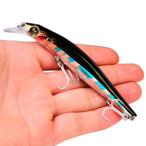 PROBEROS 1PC Fishing Bait Minnow Lure 3g-11.5g-24.5g Fishing Lure with BKB Hooks Painted Tackle ► Photo 1/6