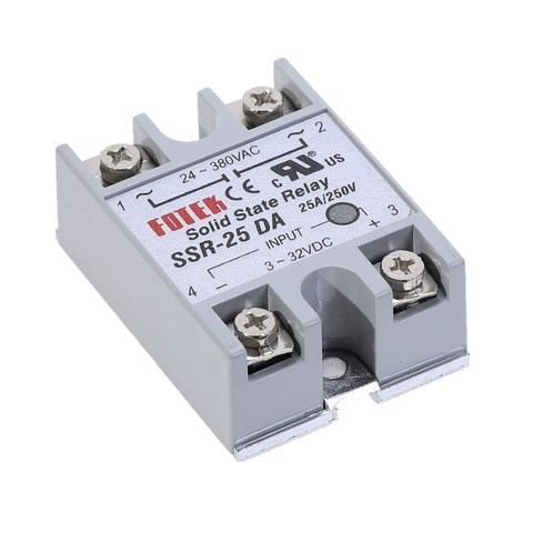 1pcs SSR-25DA 25A Solid State Relay Module 3-32V DC Input 24-380VAC ► Photo 1/6