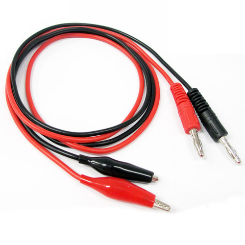 1M Alligator Cilp to AV Banana Plug Test Cable Lead Connector Dual Tester Probe 35mm Crocodile Clip for Multimeter Measure Tool ► Photo 1/6