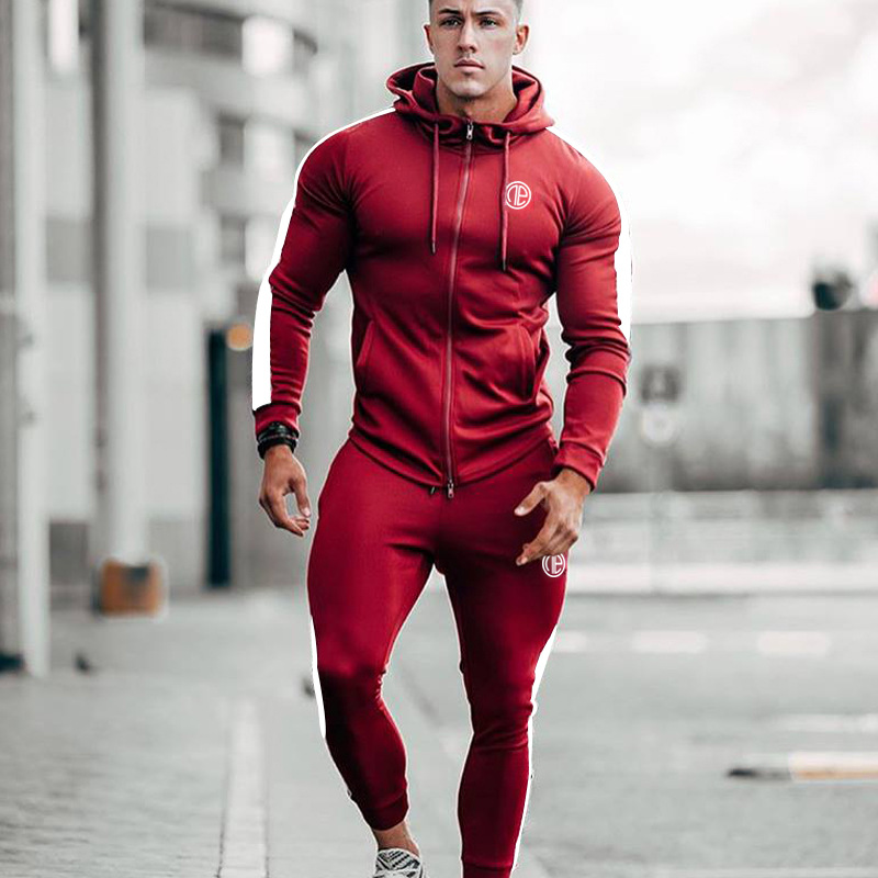 #Photo Color Suit Sweatshirts Jogging Training Gym Fitness Running Fit Closure Type Material\ Men's Sportswear So Serious 