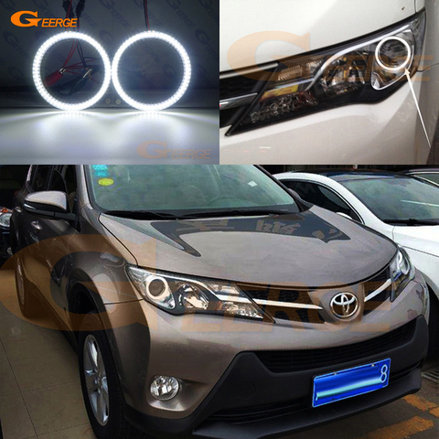 For toyota RAV 4 RAV4 IV 2013 2014 2015 Excellent smd led Angel Eyes kit halo rings Ultra bright DRL ► Photo 1/6