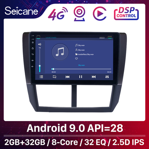 Seicane 9 Inch 2din Android 9.0 Car Radio For 2008 2009 2010 2011 2012 Subaru Forester GPS Audio Head Unit Multimedia Player ► Photo 1/6