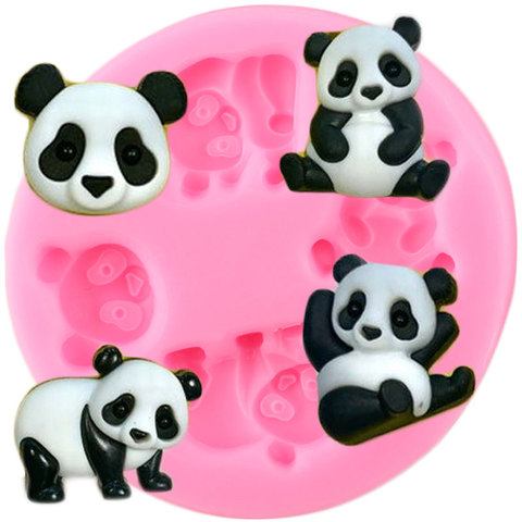 3D Cute Panda Silicone Molds Chocolate Candy Mold DIY Bear Cupcake Topper Fondant Cake Decorating Tools Soap Resin Clay Moulds ► Photo 1/6