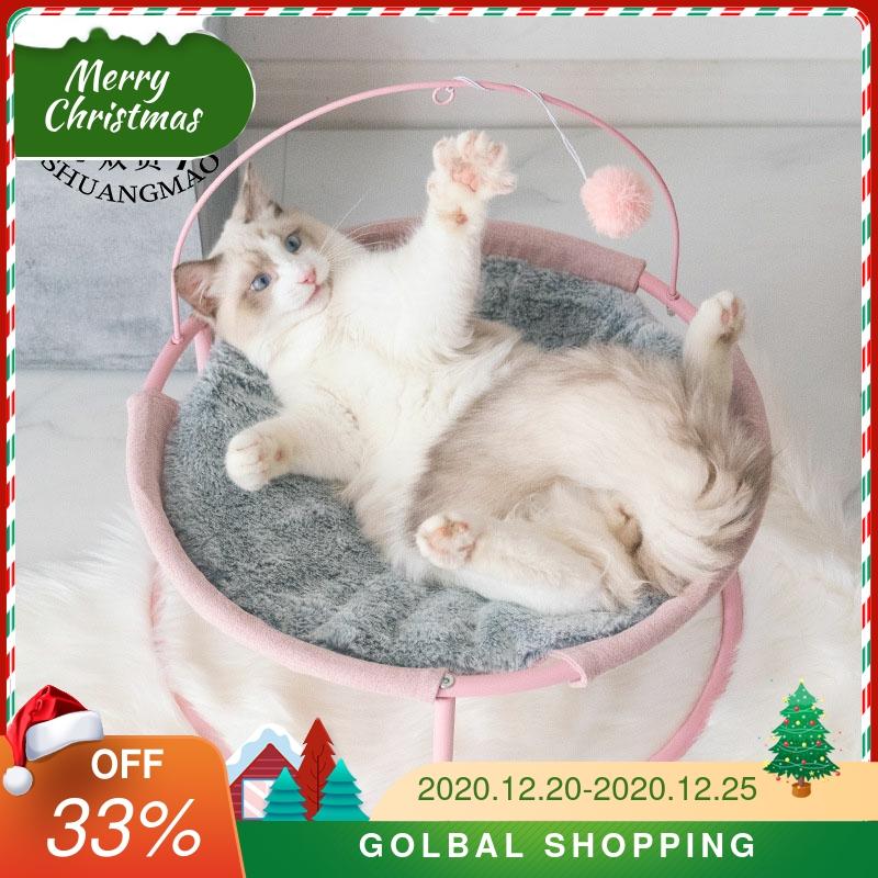 SHUANGMAO Cat Bed House Pet Small Cats Hammock Beds Mat for Kitten Window Lounger Indoor Nest Kennel Sleeping Puppy Cushion ► Photo 1/6