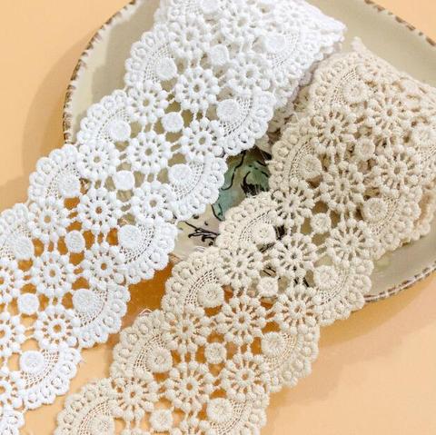 1yard/lot Width:5.7cm New models Fashion lace Water soluble Handmade cotton  Sewing  Lace trims Decorative (ss-2033) ► Photo 1/1