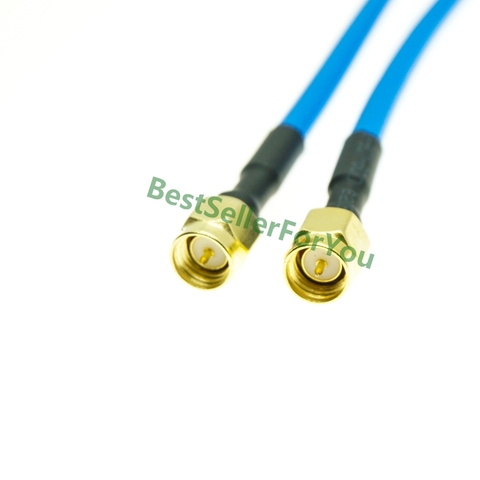 New SMA Male to SMA Male Plug Straight RF Coax Pigtail Semi-rigid Cable RG402 Blue ► Photo 1/3