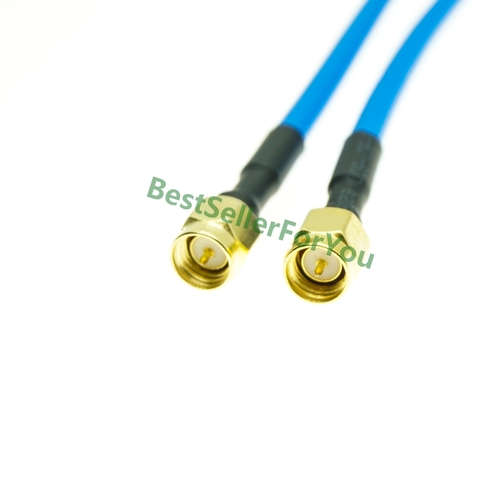 New SMA Male to SMA Male Plug Straight RF Coax Pigtail Semi-rigid Cable RG402 Blue ► Photo 1/3
