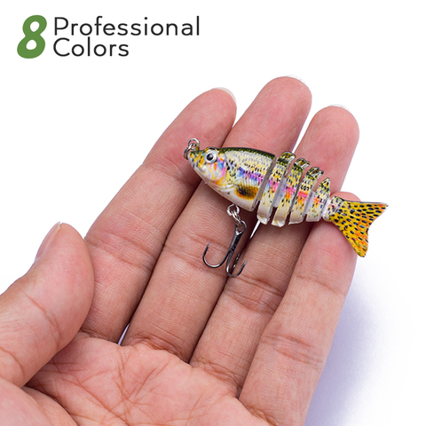 Multi Jointed 5cm Bionic 2022 Fishing Lures Crankbait Lifelike Hard Fish Baits 2.5g Small Fishing Lure Set Wobblers Tackle pesca ► Photo 1/6