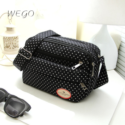 Fashion Polka Dot Multicolor Printed Canvas Women's Crossbody Bag Trend Shoulder Bag Nylon Leisure Messenger Bag ► Photo 1/6