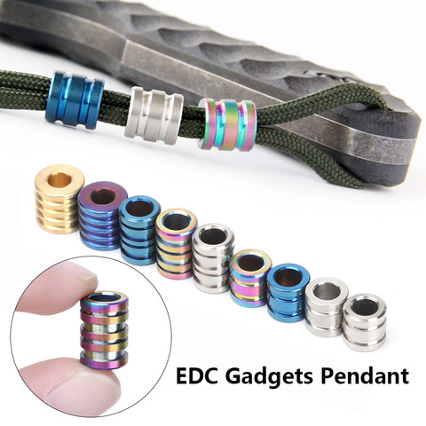 Colorful Titanium Alloy TC4 Knife Beads Knife Lanyard Camping Knife Gadgets Pendant Paracord Rope Knife EDC Outdoor Multi Tool ► Photo 1/6