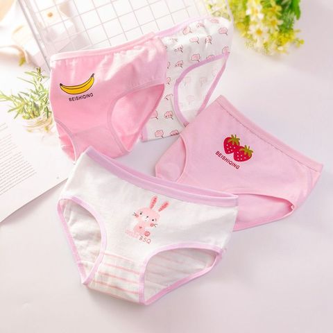 4pc/lot Girl Triangle Underwear Pure Cotton Baby Briefs  Underpant Soft Baby Underwear Shorts Suit 2-10 Years ► Photo 1/6