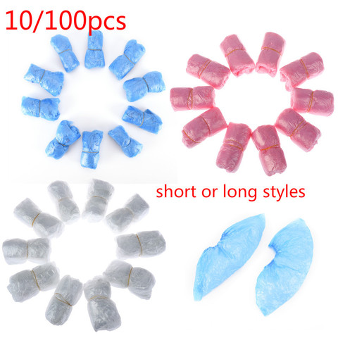 100Pcs/lot  Plastic Waterproof Overshoes Disposable Shoe CoversThick Cleaning Shoe Cover Rainy Day Carpet Floor Protector ► Photo 1/6